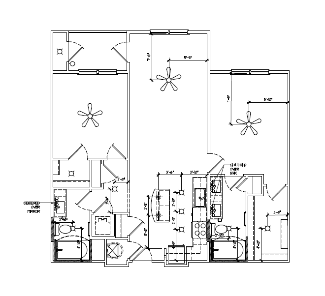 Floor plan for 2 beds, 2 baths, 1133 sqft